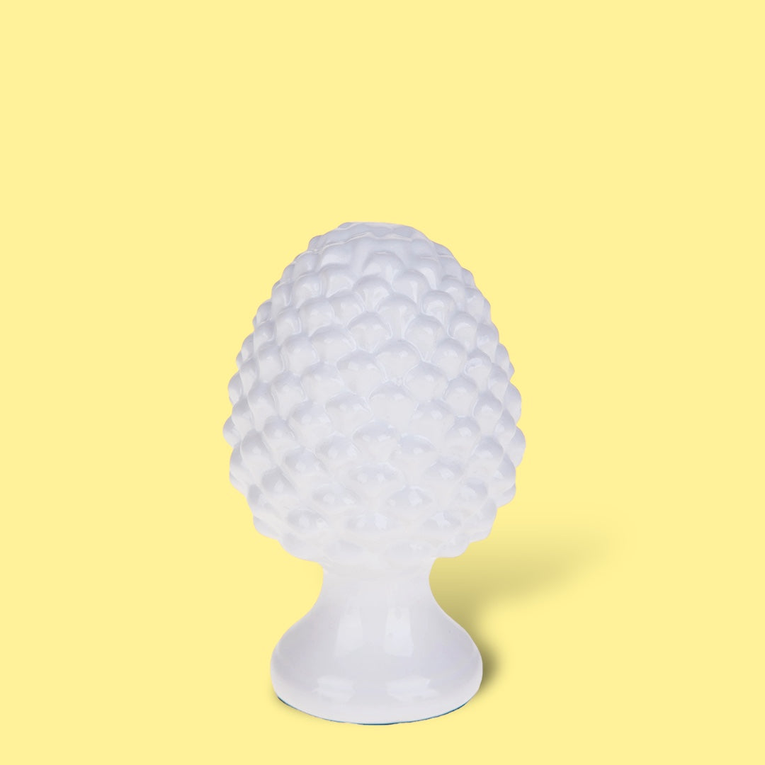 2 Pezzi • Decorazione ceramica Pigna In Ceramica • 13 cm