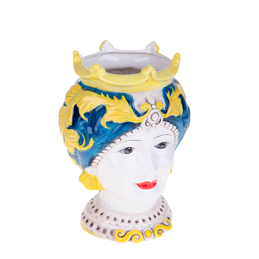 Vaso ceramica Testa Moro Donna • 22 cm