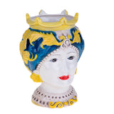 Vaso ceramica Testa Moro Donna • 22 cm