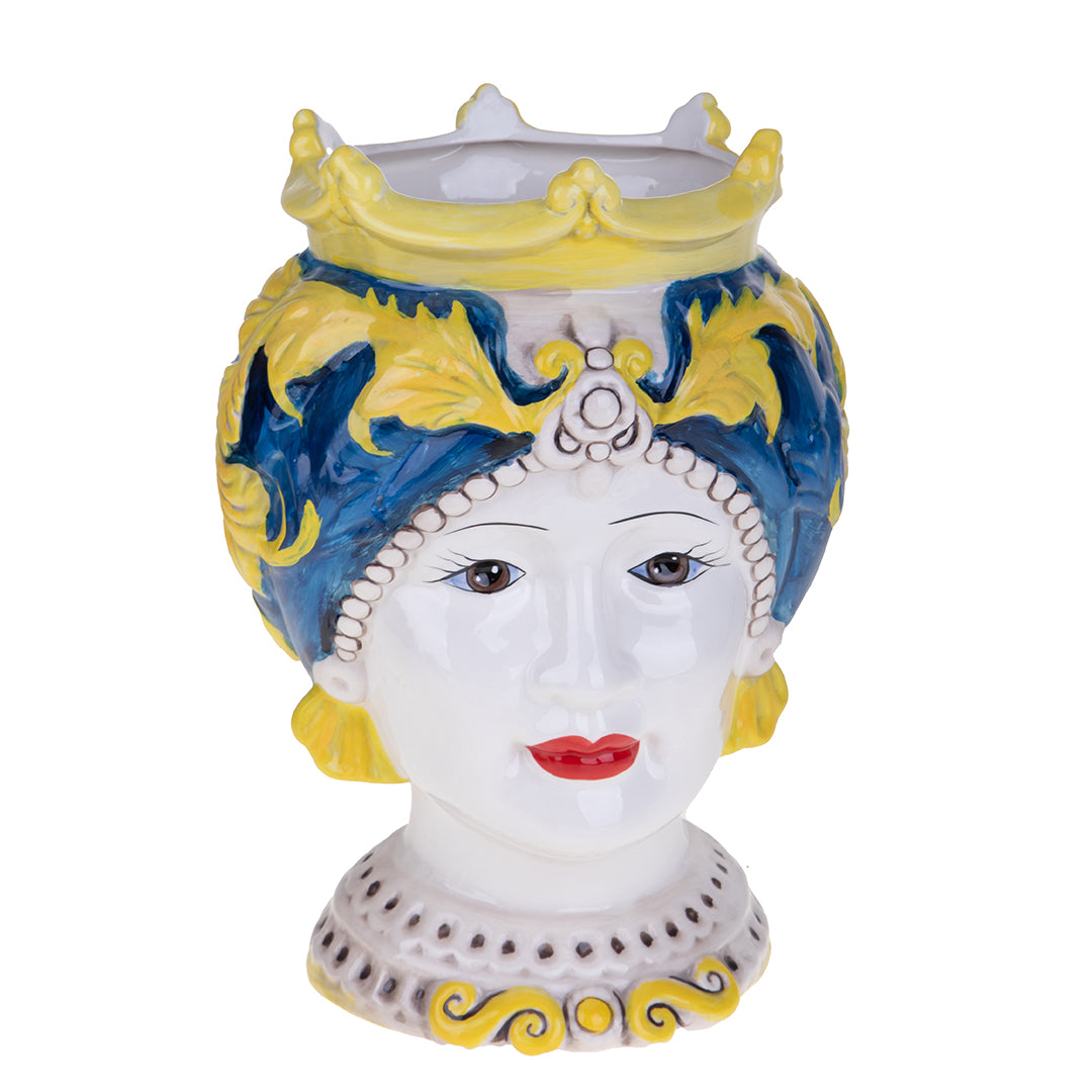 Vaso ceramica Testa Moro Donna • 22 cm