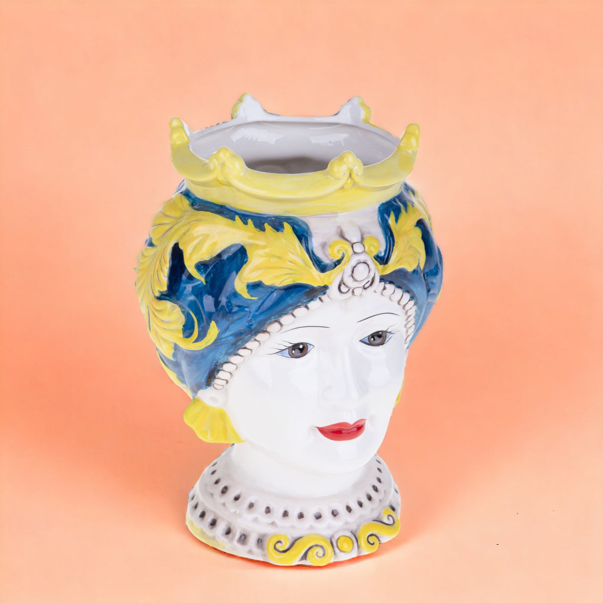 Vaso ceramica Testa Moro Donna • 22 cm