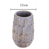 Vaso stone ceramica decorato • 34 cm