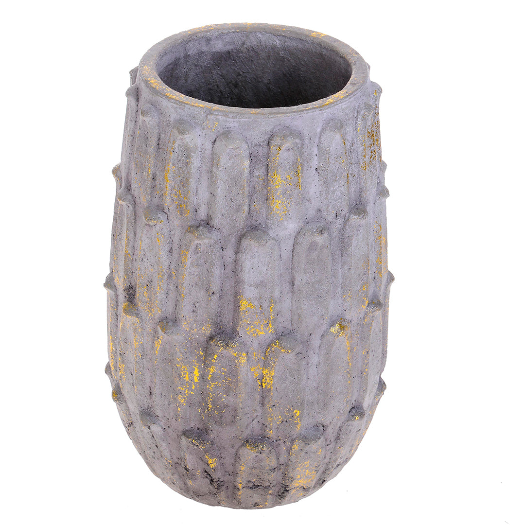 Vaso stone ceramica decorato • 34 cm