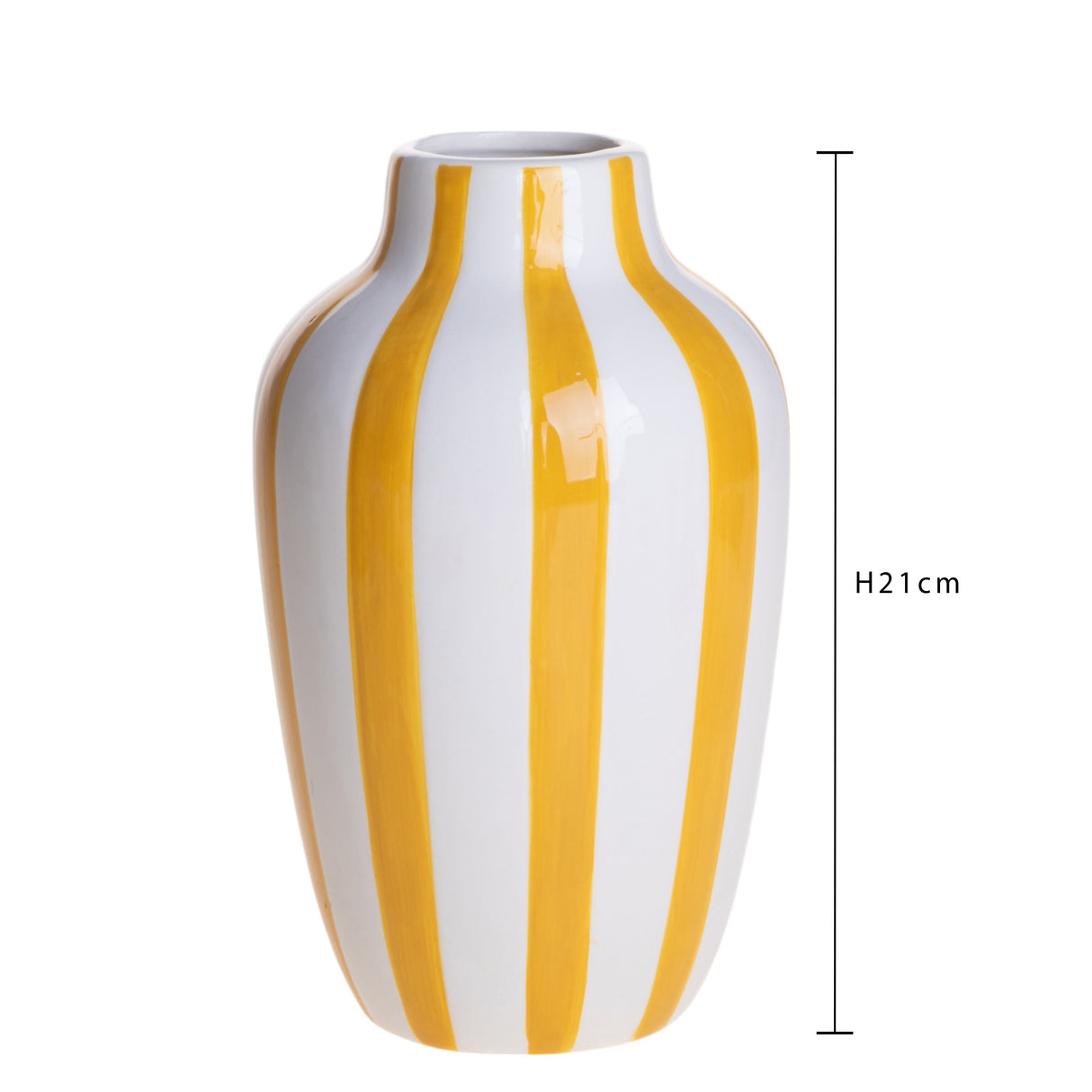 3 Pezzi • Vaso righe • 21 cm