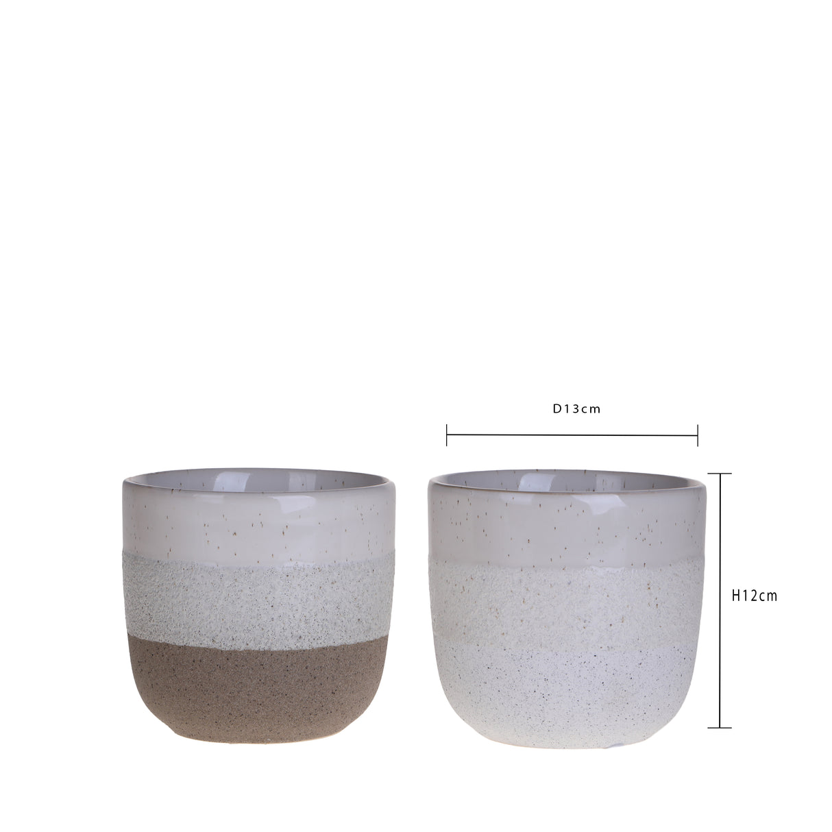 3 Pezzi • Set 2 cachepot • 12 cm