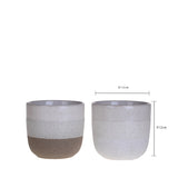 3 Pezzi • Set 2 cachepot • 12 cm