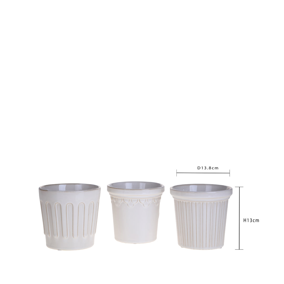 2 Pezzi • Set 3cachepot • 13 cm
