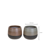 2 Pezzi • Set 2 cachepot • 13 cm