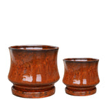 Vaso ceramica Set di 2 Vasi Onda • 19 cm