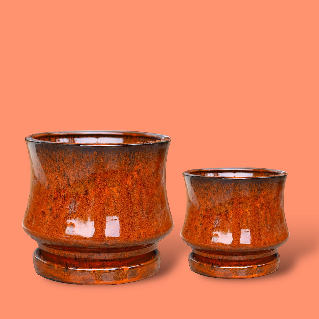 Vaso ceramica Set di 2 Vasi Onda • 19 cm