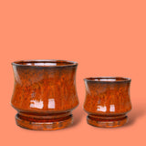 Vaso ceramica Set di 2 Vasi Onda • D16 • D13 cm