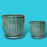 Vaso ceramica Set di 2 Vasi Rigati • 29 cm