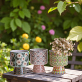 2 Pezzi • Set 3 vasi con base • 15,5 cm