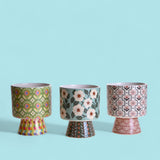 2 Pezzi • Set 3 vasi con base • 15,5 cm