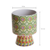2 Pezzi • Vaso con base maiolica • 21,5 cm