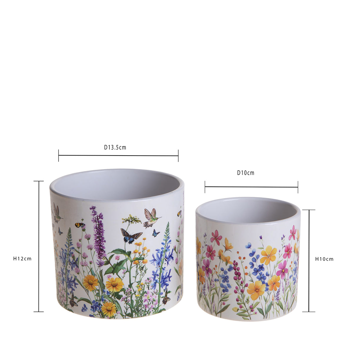 3 Pezzi • Set 2 vasi • 12 cm