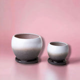 Set 2 cachepot bicolore • 14 cm