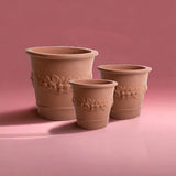 Set e 3 cachepot festonato • D.50/39/31  cm