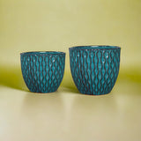 Vaso ceramica Set di 2 Vasi Riga • 36X34-29X26 cm