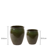 Vaso ceramica Set di 2 Vasi Bombato • D.50-35XH68-55cm
