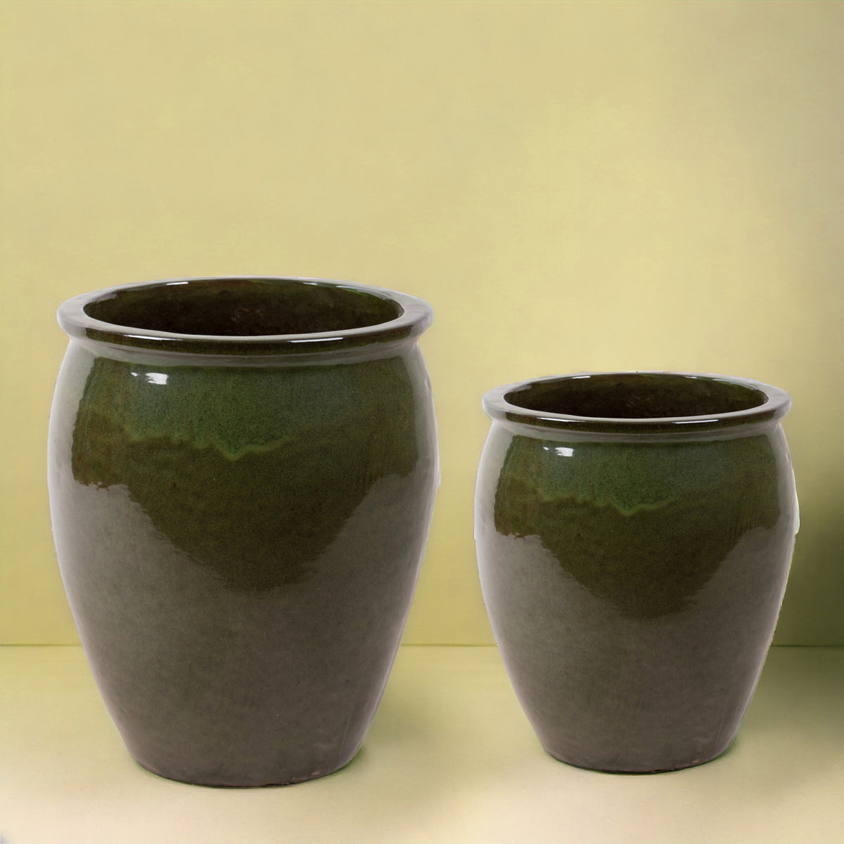 Vaso ceramica Set di 2 Vasi Bombato • D.50-35XH68-55cm