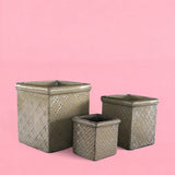 Set 3 vasi cubo H40/30/22 • 40 cm