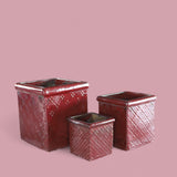 Set 3 vasi cubo H40/30/22 • 40 cm