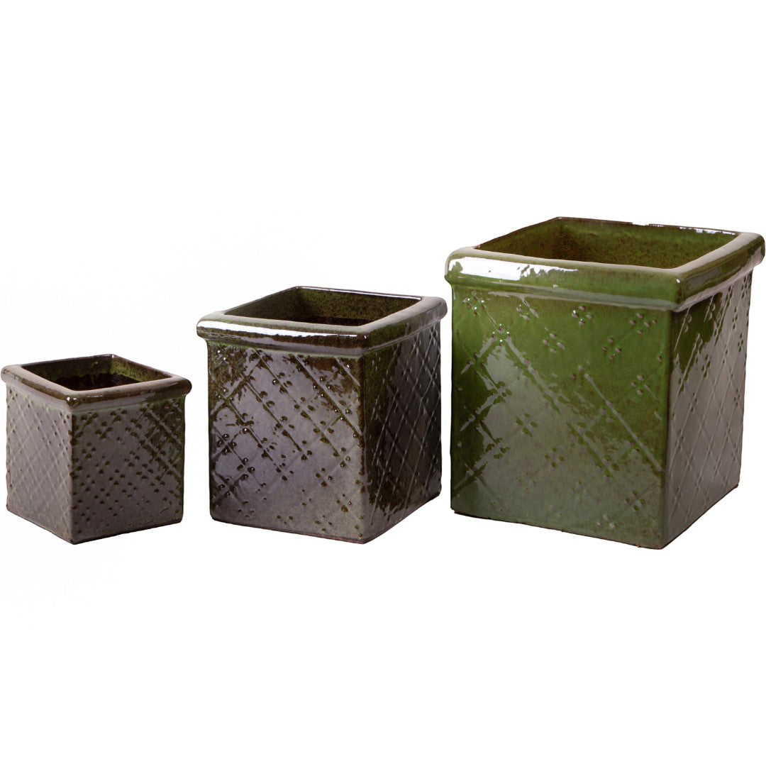 Set di 3 Vasi Cubo • 20 cm