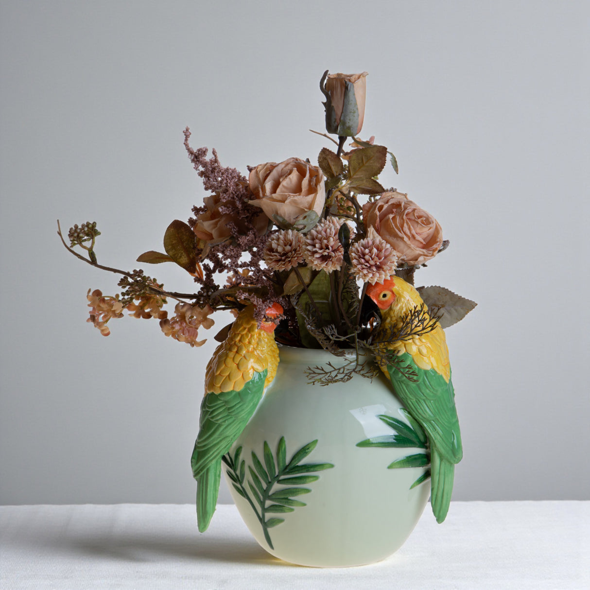 Vaso con pappagalli • 20 cm