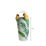 Vaso con pappagalli • 39 cm