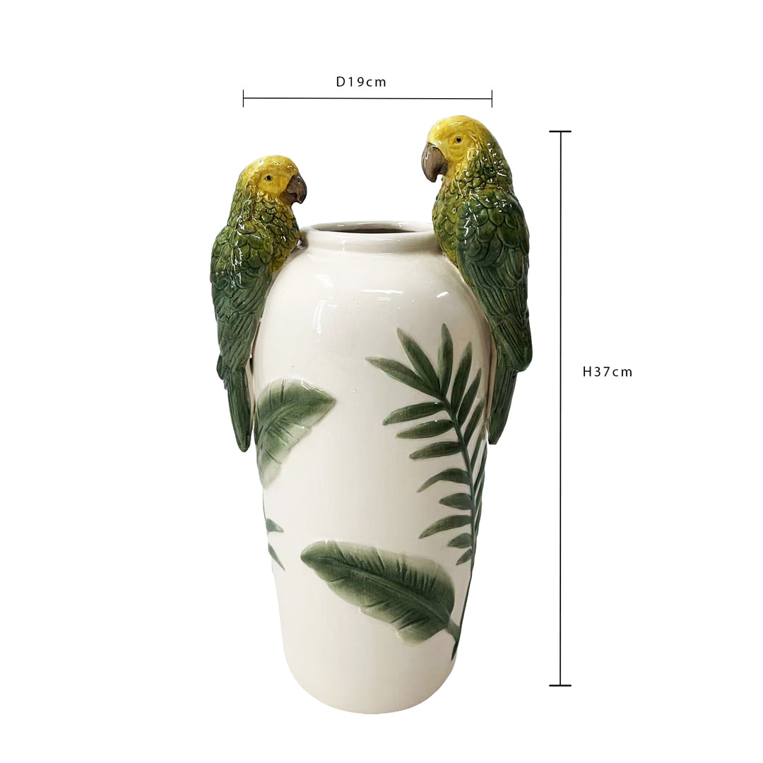Vaso con Pappagalli • 37 cm