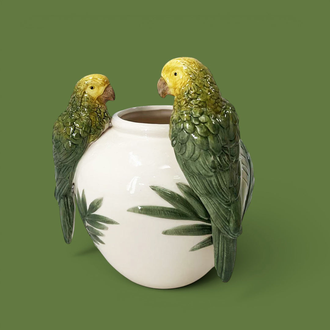 Vaso con Pappagalli • 23 cm