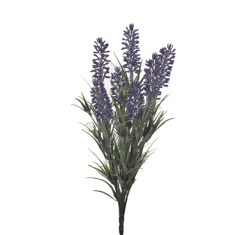 2 Pezzi • Cesuglio lavanda 7 fiori artificiale • 34 cm