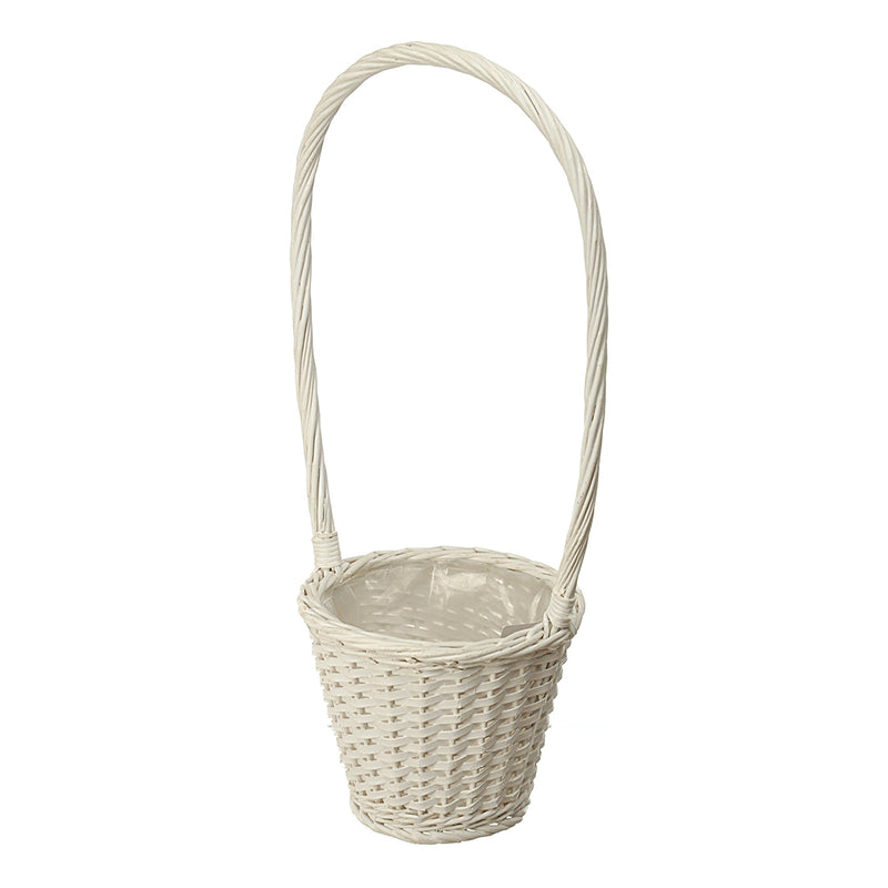 2 Pezzi • Cesto mat rattan willow manico • 55 cm