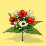 2 Pezzi • Bouquet artificiale di anemoni • 34 cm