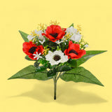 2 Pezzi • Bouquet artificiale di anemoni • 34 cm