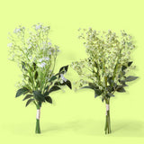 4 Pezzi • Cespuglio fiori artificiali gypsophila • 41,5 cm