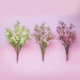 3 Pezzi • Cespuglio di mini gypsophila artificiale • 34 cm