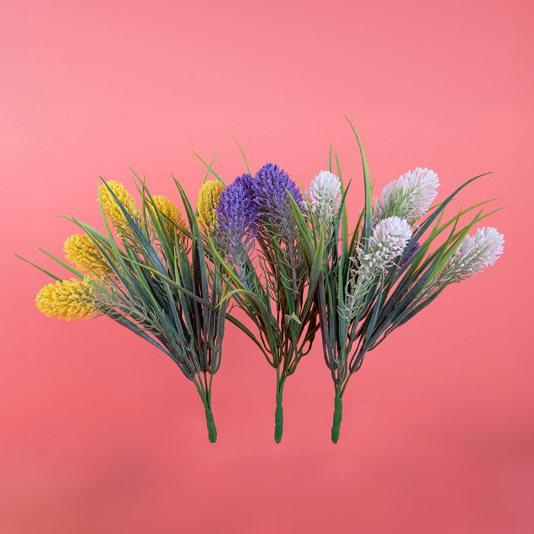 3 Pezzi • Bouquet artificiale mini eremurus per 5 fiori • 34 cm