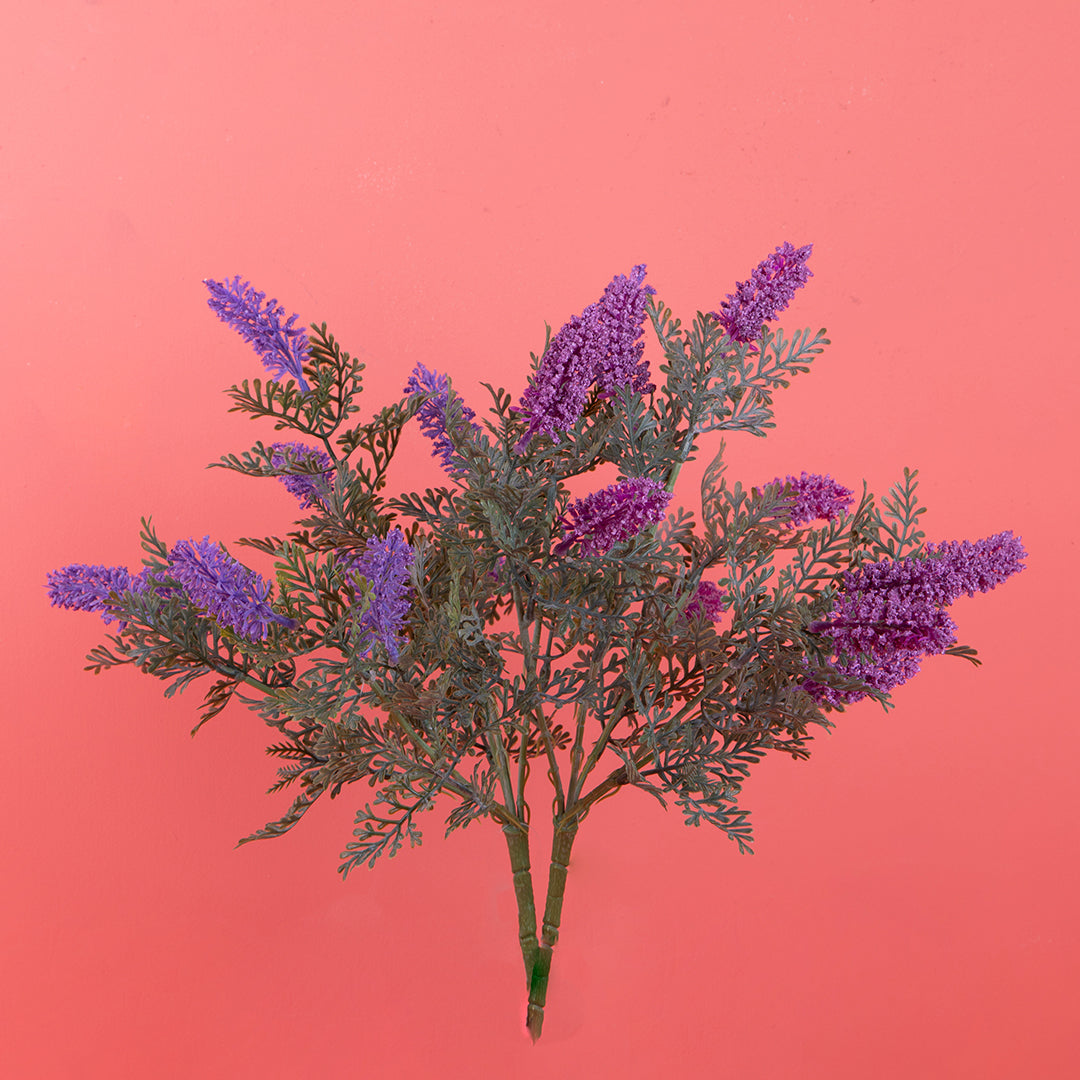 4 Pezzi • Bouquet artificiale erica di monte per 5 fiori • 37 cm