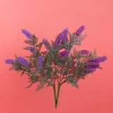 8 Pezzi • Bouquet artificiale erica di monte per 5 fiori • 37 cm