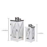 Set di 2 Lanterna Legno • 40 cm