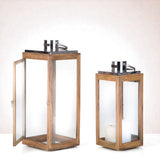 Set di 2 Lanterna Legno • 53 cm