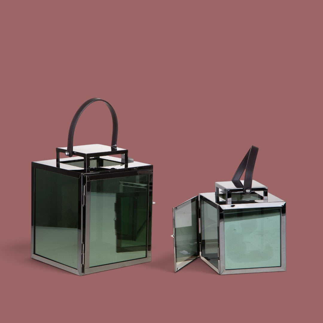 Set di 2 Lanterna Metallo • 28 cm
