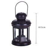 2 Pezzi • Lanterna rotonda con stelle • 10 cm