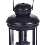 2 Pezzi • Lanterna rotonda con stelle • 10 cm