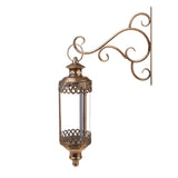 Lanterna in metallo da parete con vetro • 37 cm