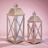 Set 2 lanterna in legno • 80 cm