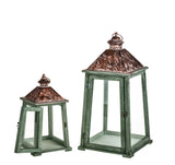 Set e due lanterne in metallo • 59 cm