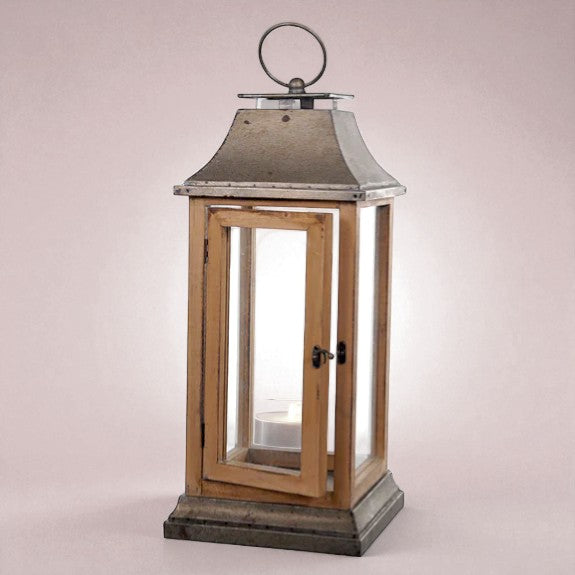 Lanterna in metallo con manico • 68 cm